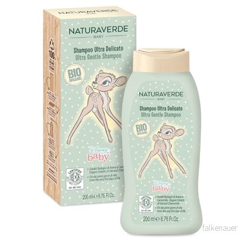 Disney Baby BIO ICEA Eco Cosmetics Ultra Delikat schampo med havreextrakt och kamol bambu, 200 ml 8029241108094