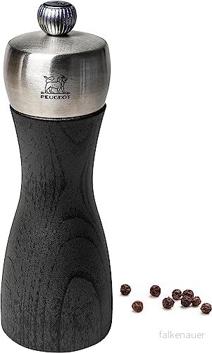 Peugeot pepparkvarn Fidji 15 cm grafit I högkvalitativ manuellt tillverkad av PEFC certifierat trä med individuell justering malningen kökstillbehör, 4006950039486