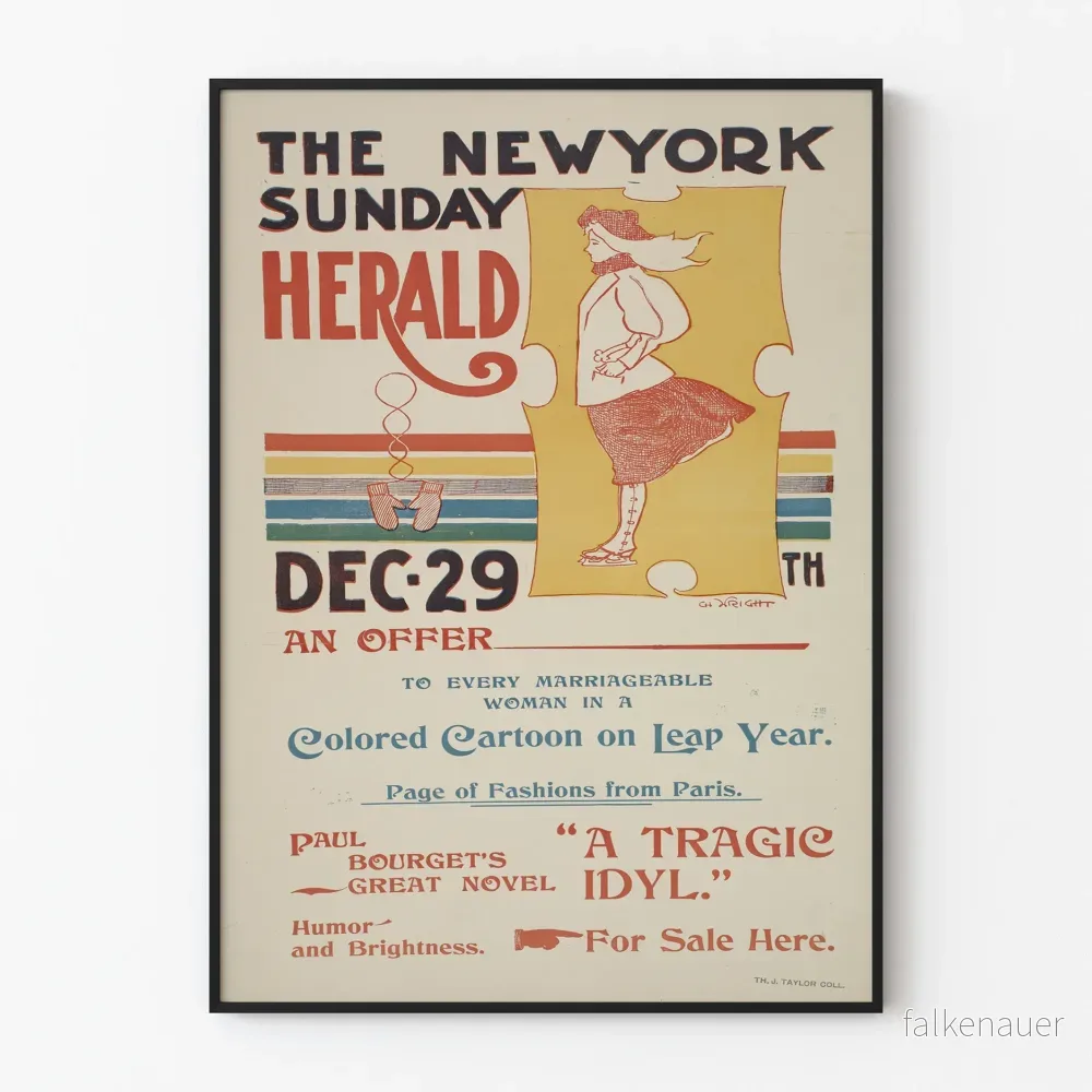 Vintageposter The New York Sunday Herald 29 december