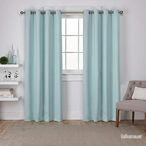 Exclusive Home isolerade mörka draperier - Fönsterpaneler med öglor, satin, 2 set, 52 x 84 642472015245
