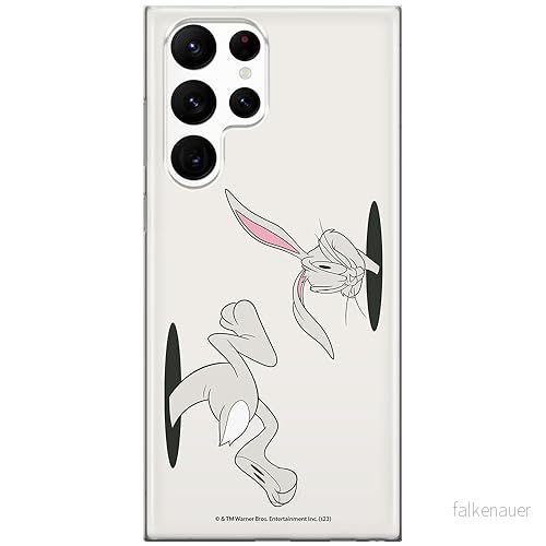 ERT GROUP mobiltelefonfodral för Samsung S22 ULTRA originalt och officiellt licensierat Looney Tunes mönster Bugs 016 optimalt anpassad till formen på mobiltelefonen, fodral tillverkad av TPU plast 5905795079772