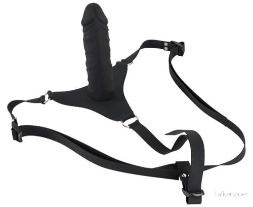 You2Toys Silikon Strap On, Svart, 17 cm 4024144537068