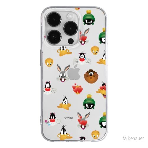 ERT GROUP mobiltelefonfodral för Apple Iphone 14 PRO originalt och officiellt licensierat Looney Tunes mönster 007 anpassad till formen på mobiltelefonen, gedeeltelijk transparant 5905131914958