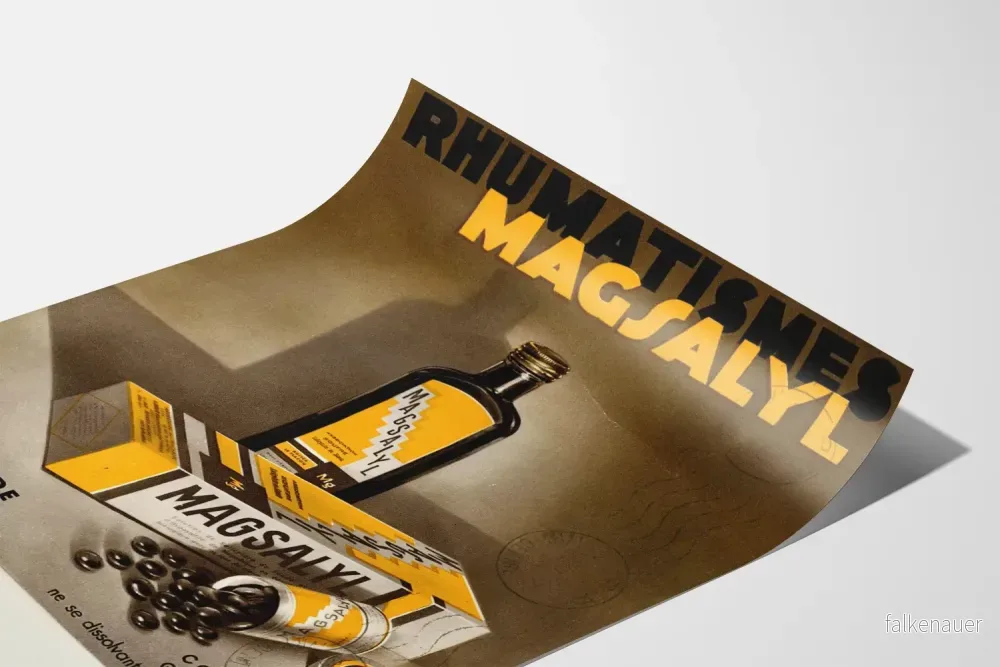 Retro affisch för läkemedlet Magsalyl mot reumatism - Bild 3