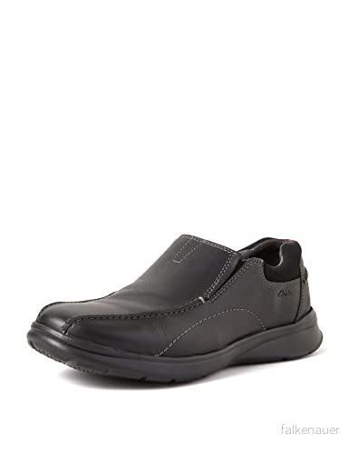 Clarks Cotrell Step Tofflor för män, Svart Oily Lea, 44 EU 5050406799539