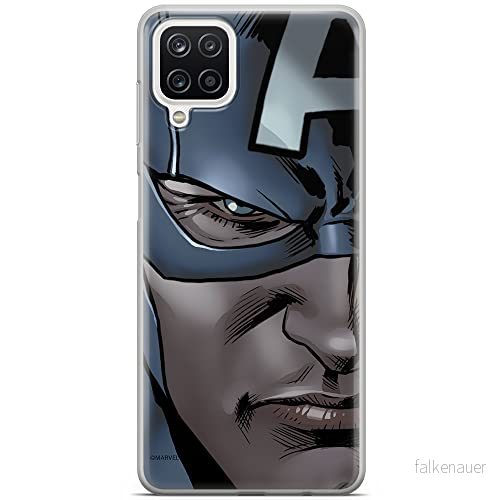 ERT GROUP mobiltelefonfodral för Samsung A12 / M12 originalt och officiellt licensierat Marvel mönster Captain America 020 anpassad till formen på mobiltelefonen, fodral tillverkad av TPU plast 5903040104613
