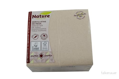 Återvunnen pappersservetter 2 lager Miljövänliga, 100% återvunna fibrer Förpackning med 50% återvunnen plast 33 x cm Hostelnovo 8436555397654