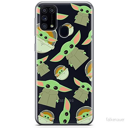 ERT GROUP mobiltelefonfodral för Samsung M31 originalt och officiellt licensierat Star Wars mönster Baby Yoda 006 optimalt anpassad till formen på mobiltelefonen, gedeeltelijk transparant 5904805479052