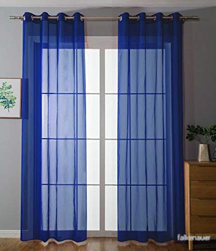2 pack öljetter gardiner transparent gardin set vardagsrum voile öljettgardin blybandkant H x B 245 140 cm, kungsblå, 203322 4041984856975 2 pack öljetter gardiner transparent gardin set vardagsrum voile öljettgardin blybandkant H x B 245 140 cm, kungsblå, 203322 4041984856975