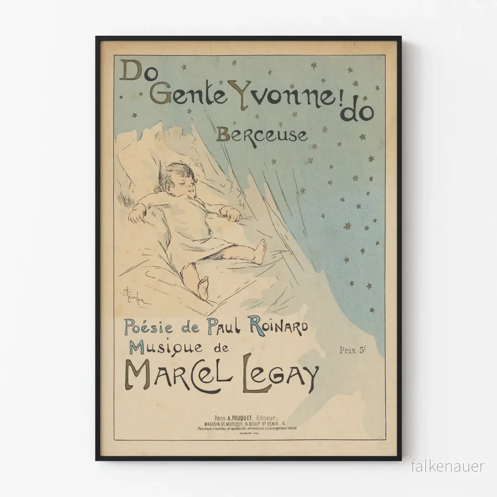 Vintageaffisch Berceuse Do Gente Yvonne - Poesi och Musik