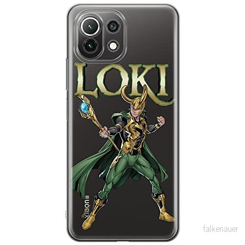 ERT GROUP mobiltelefonfodral för Xiaomi 11 LITE 4G/5G originalt och officiellt licensierat Marvel mönster Loki 002, gedeeltelijk transparant 5904805222030