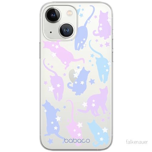 ERT GROUP mobiltelefonfodral för Iphone 13 MINI originalt och officiellt licensierat Babaco mönster Cats 016 optimalt anpassad till formen på mobiltelefonen, gedeeltelijk transparant 5905131104571