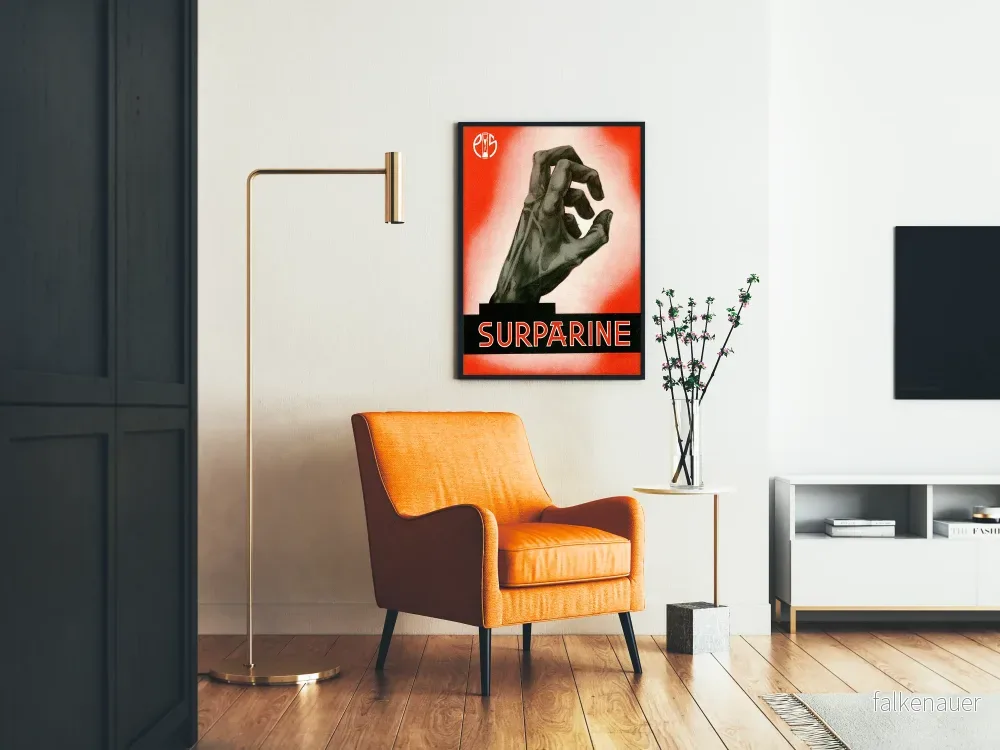 Vintage poster Surparine med dramatisk dekorativ huvud - Bild 2