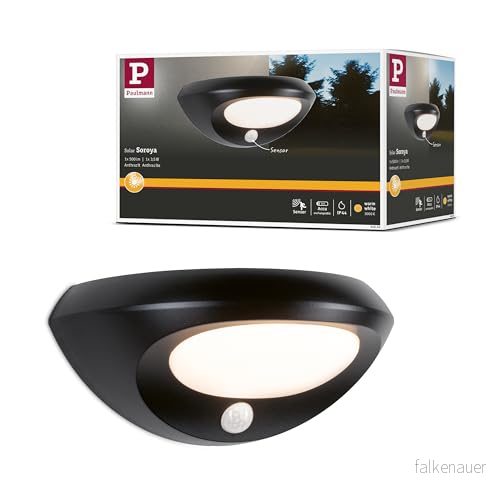 Paulmann LED utomhusvägglampa Sorova, sensor, antracit 4000870948569
