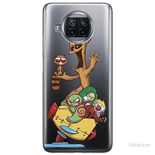 ERT GROUP mobiltelefonfodral för Xiaomi MI 10T LITE/REDMI NOTE 9 PRO 5G originalt och officiellt licensierat Marvel mönster Guardians of the Galaxy 020, gedeeltelijk transparant 5903537160740