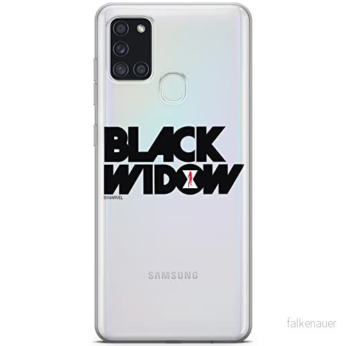 ERT GROUP mobiltelefonfodral för Samsung A21s originalt och officiellt licensierat Marvel mönster Black Widow 010 optimalt anpassad till formen på mobiltelefonen, gedeeltelijk transparant 5903040257432