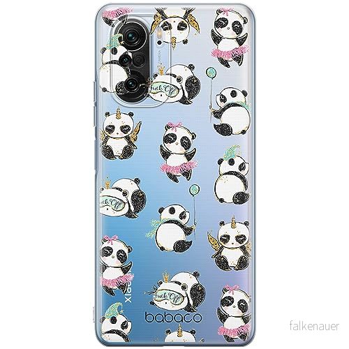 ERT GROUP mobiltelefonfodral för Xiaomi MI 11i/ REDMI K40/K40 PRO/POCO F3/ F3 PRO originalt och officiellt licensierat Babaco mönster Panda 008, gedeeltelijk transparant 5905511886578