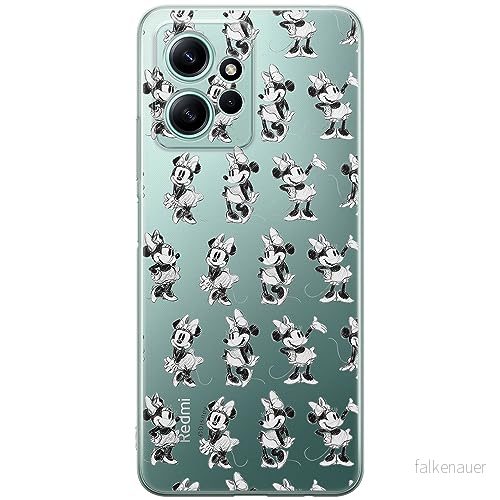 ERT GROUP mobiltelefonfodral för Xiaomi REDMI NOTE 12 4G originalt och officiellt licensierat Disney mönster Minnie 018 optimalt anpassad till formen på mobiltelefonen, gedeeltelijk transparant 5905511937379