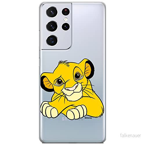 ERT GROUP mobiltelefonfodral för Samsung S21 ULTRA originalt och officiellt licensierat Disney mönster Simba & Friends 009 optimalt anpassad till formen på mobiltelefonen, gedeeltelijk transparant 5905131178282