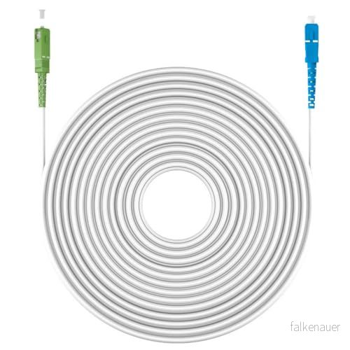 Ewent fiberoptisk fiberkabel, kabel SC/APC till SC/UPC enkelläge Simplex 9/125, G.657A2, LSZH, FTTH för router, vit/grön/blå 1 m 8052101433111