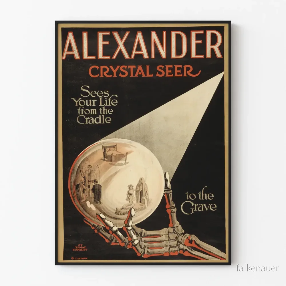Vintageaffisch Alexander Crystal Seer - Mystisk väggdekoration