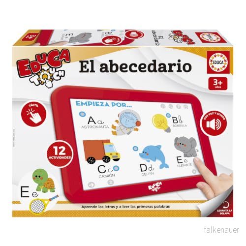 Educa 15435 Touch Junior Learning Alfabetet Pedagogiska spel för barn, färgglad, 30,5 x 23,4 6,1 8412668154353