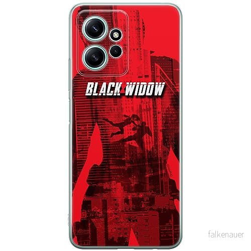 ERT GROUP mobiltelefonfodral för Xiaomi REDMI NOTE 12 4G originalt och officiellt licensierat Marvel mönster Black Widow 007 anpassad till formen på mobiltelefonen, fodral tillverkad av TPU plast 5905511954178