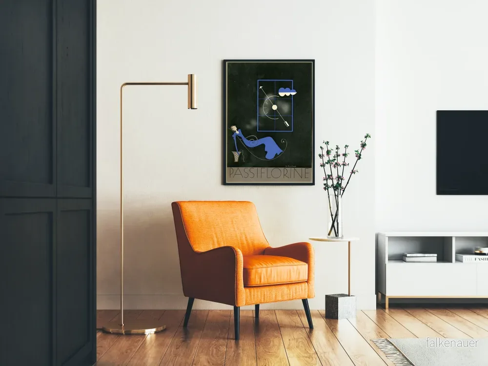 Konstnärlig poster Passiflorine porträtt Elegant i blått - Bild 2