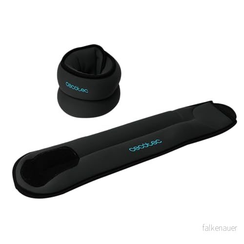 Cecotec Drumfit AnkleBell 2000 Neo justerbara handleds och handledsvikter. Set med 2 fotlänkar kardborreband, vikt på kg, sandfyllningar, mått 42 x 10 3,5 cm 8435484072076