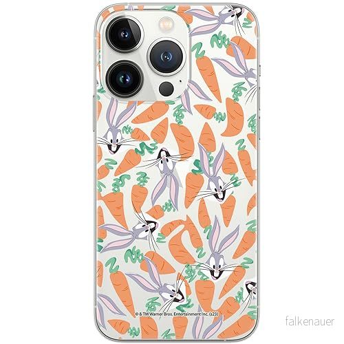 ERT GROUP mobiltelefonfodral för Iphone 13 PRO originalt och officiellt licensierat Looney Tunes mönster Bugs 017 optimalt anpassad till formen på mobiltelefonen, gedeeltelijk transparant 5905795080525