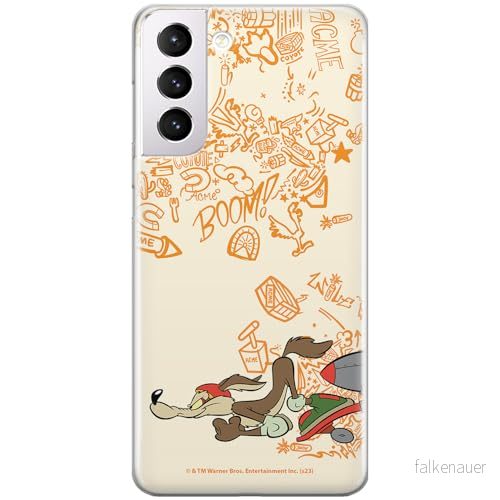 ERT GROUP mobiltelefonfodral för Samsung S21 PLUS originalt och officiellt licensierat Looney Tunes mönster Coyote 002 anpassad till formen på mobiltelefonen, fodral tillverkad av TPU plast 5905795137885