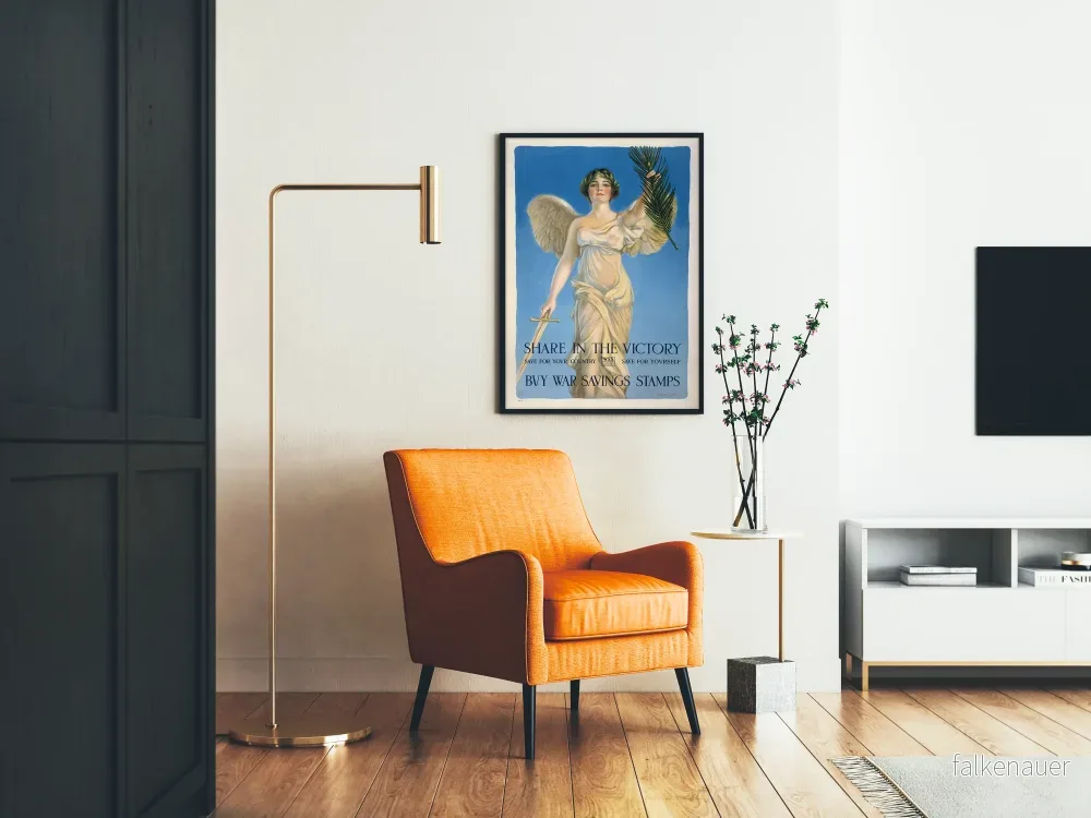 Vintage patriotisk poster - Uppmuntra krigsbesparing - Bild 2