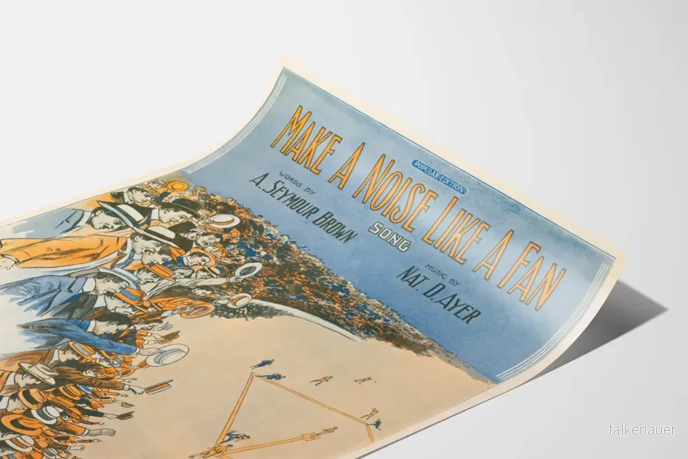 Vintageposter 'Make a Noise Like a Fan' - Sportväggdekoration - Bild 3