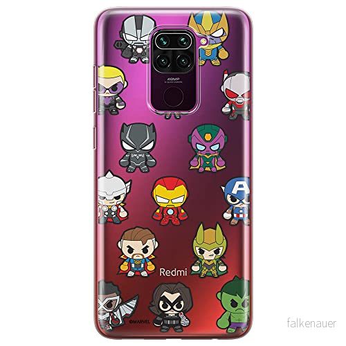ERT GROUP mobiltelefonfodral för Xiaomi REDMI NOTE 9 originalt och officiellt licensierat Marvel mönster Avengers 025 optimalt anpassad till formen på mobiltelefonen, gedeeltelijk transparant 5904805194023
