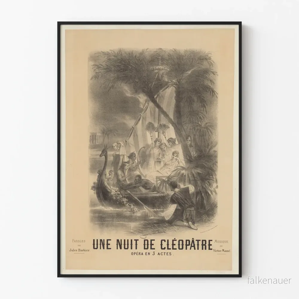 Vintageposter av Opera En natt med Kleopatra - Klassisk väggdekoration
