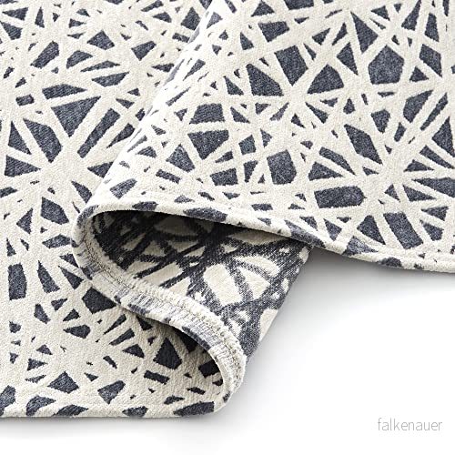 ECOMMERC3 Moma Vardagsrum Grå matta 135 x 200 med mycket mjuk konsistens och vadderad Tvättbara mattor i polyester elegant design Perfekt för att dekorera alla utrymmen 8436603290234