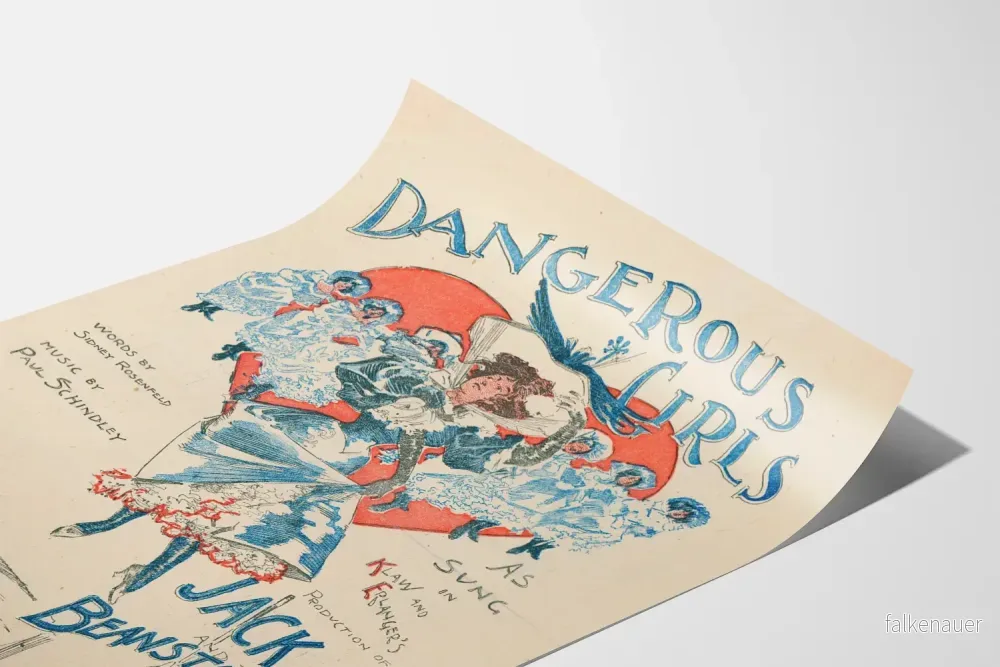 Vintageposter Dangerous Girls - Retro musikkal väggdekoration - Bild 3
