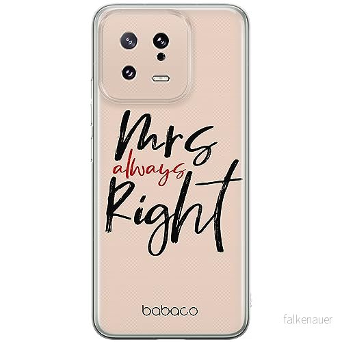ERT GROUP mobiltelefonfodral för Xiaomi 13 originalt och officiellt licensierat Babaco mönster Mrs Right 001 optimalt anpassad till formen på mobiltelefonen, fodral tillverkad av TPU plast 5905511901608