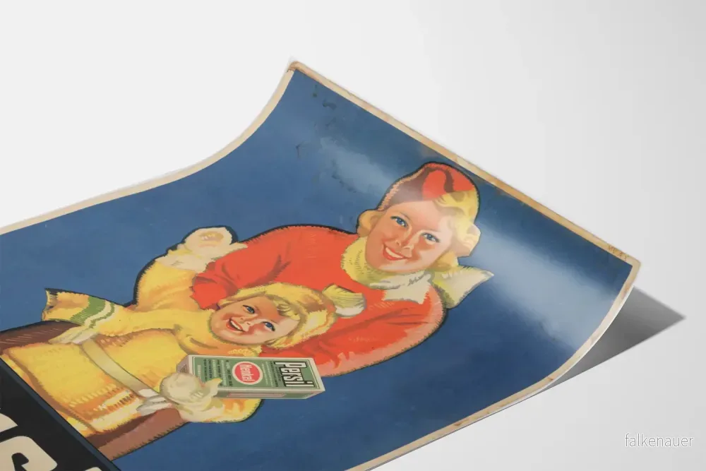 Vintage Persil Barns Vinter Poster Väggdekoration - Bild 3
