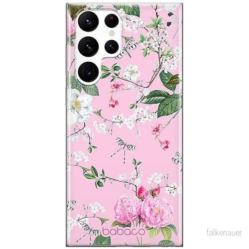 ERT GROUP mobiltelefonfodral för Samsung S22 ULTRA originalt och officiellt licensierat Babaco mönster Flowers 036 optimalt anpassad till formen på mobiltelefonen, fodral tillverkad av TPU plast 5905131297730