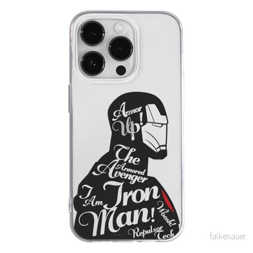 ERT GROUP mobiltelefonfodral för Apple Iphone 14 PRO MAX originalt och officiellt licensierat Marvel mönster Iron Man 010 optimalt anpassad till formen på mobiltelefonen, gedeeltelijk transparant 5905131944122
