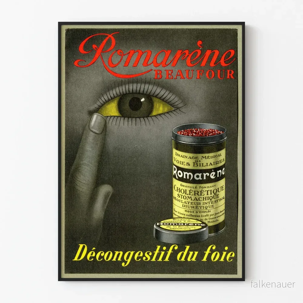 Vintage Romarène leverantörsdecongestant för levern Poster