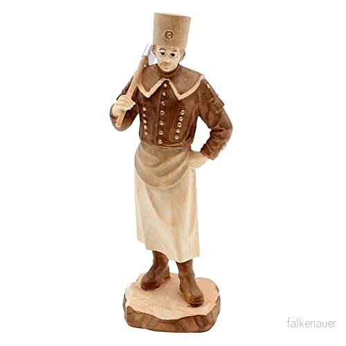 Dekohelden24 Handsnidat snickarverktyg, höjd med bas ca 13 cm, betsad snickare, cm 4250905184909