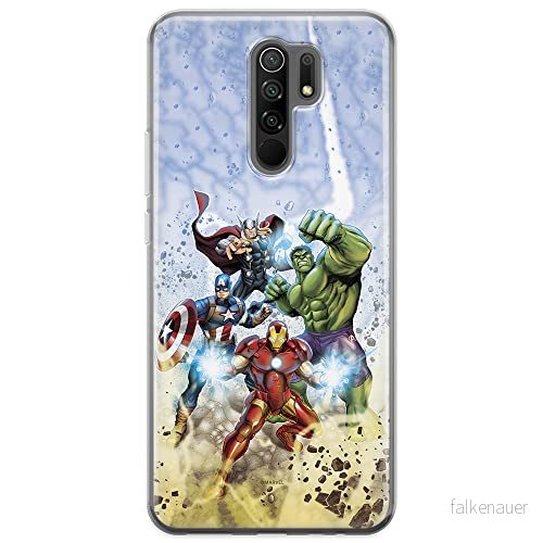 ERT GROUP mobiltelefonfodral för Xiaomi REDMI 9 originalt och officiellt licensierat Marvel mönster Avengers 003 optimalt anpassad till formen på mobiltelefonen, fodral tillverkad av TPU plast 5903040306093