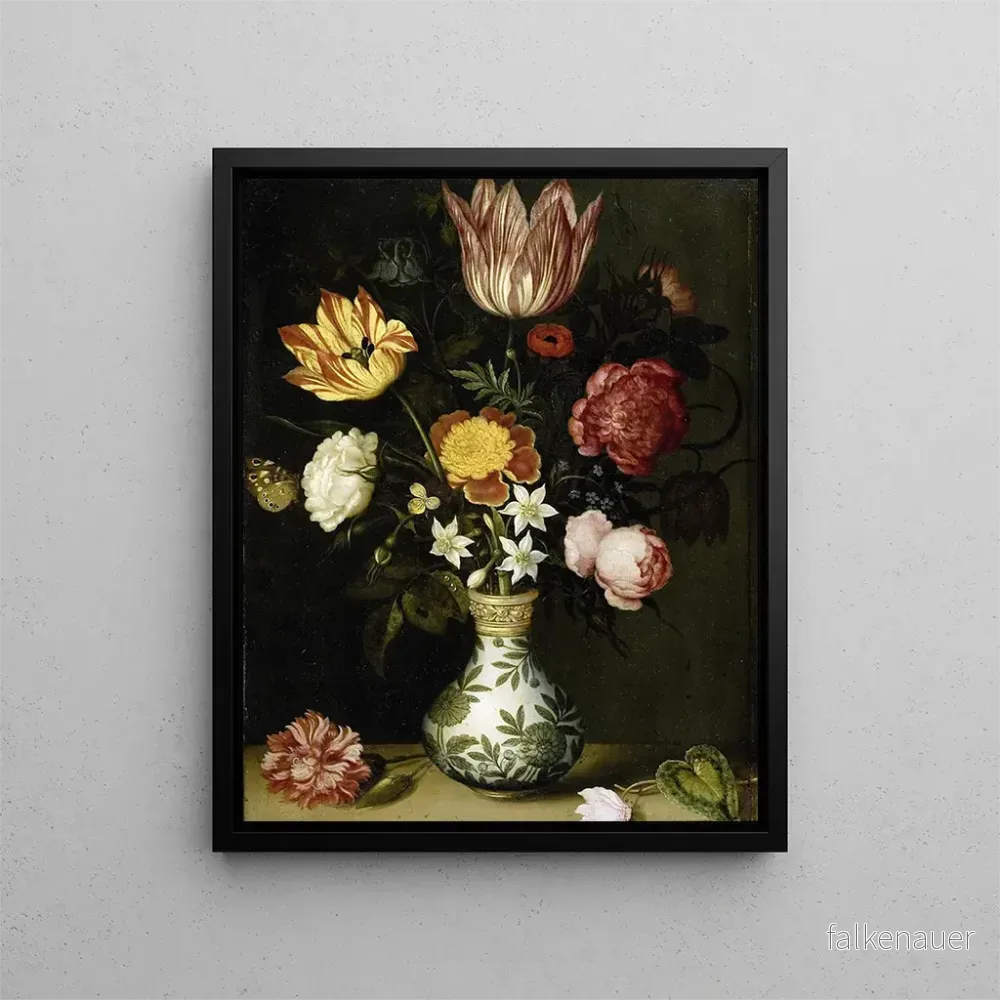 Målning av blomsterstilleben i en vase Wanli – Ambrosius Bosschaert den Äldre | Konsttryck Målning av blomsterstilleben i en vase Wanli – Ambrosius Bosschaert den Äldre | Konsttryck
