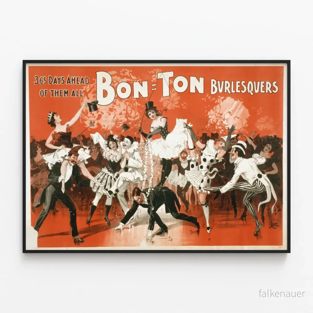 Vintage Burlesque Bon-Ton poster för väggdekoration