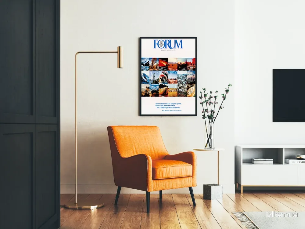 Poster över USA:s karta med ikoniska landskap - Forum april 1978 - Bild 2