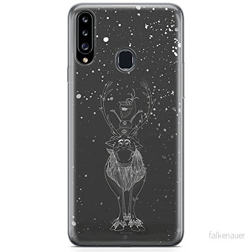 ERT GROUP mobiltelefonfodral för Samsung A20S originalt och officiellt licensierat Disney mönster Olaf and Sven 001 optimalt anpassad till formen på mobiltelefonen, fodral tillverkad av TPU plast 5904805441950