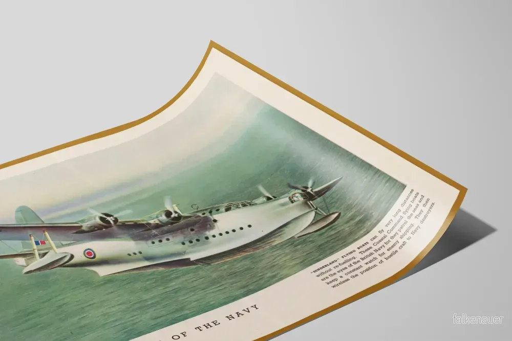 Vintageaffisch Sunderland Flygplan - Marinkårens Ögon - Bild 2