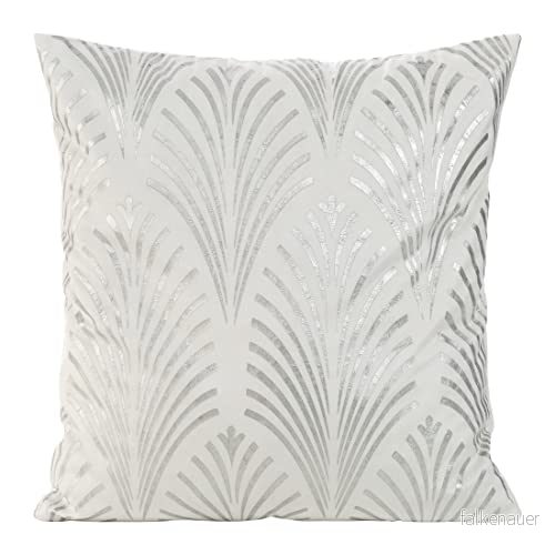 Elegant sammetskuddöverdrag dekorativ kudde med tryck 45 x cm överdrag sammet örngott mjuk soffkudde mönster design guld silver trollslända bi lotus blad 5903571152893